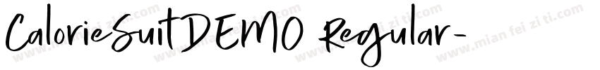 CalorieSuitDEMO Regular字体转换